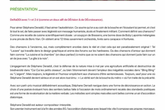 “Cui Cui” de Stéphane Deraddi, disponible depuis le 13 janvier